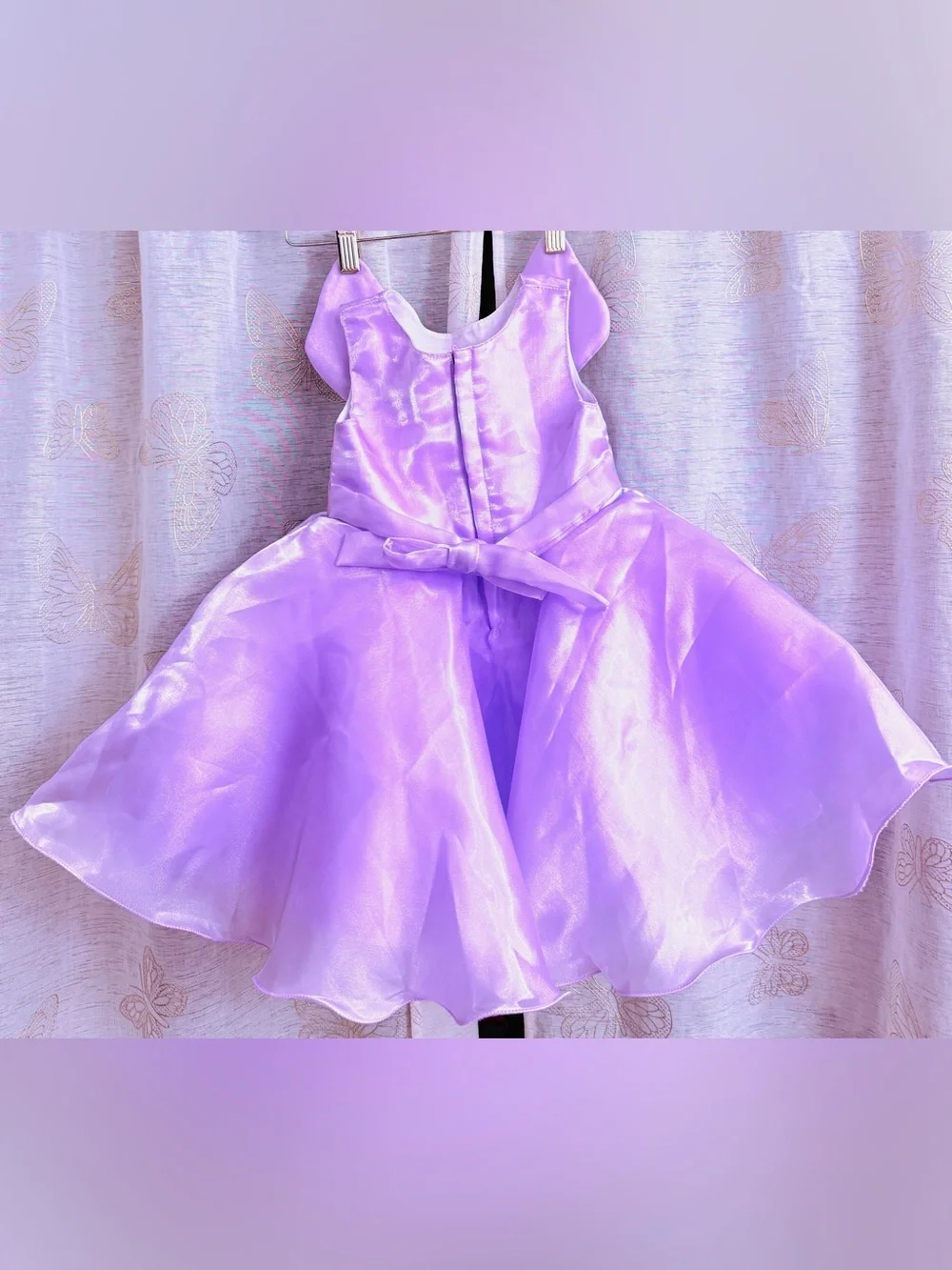 Toddler Girls Lavender Butterfly Dress Sequin Princess Birthday Pageant Party Go